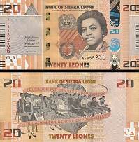 *20 Leones Sierra Leone 2022, P38a UNC - Kliknutím na obrázok zatvorte -